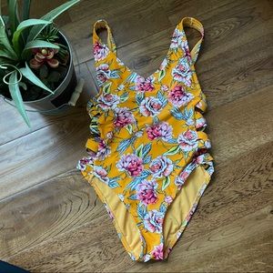Floral one piece swimsuit